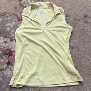Slazenger Light Yellow Zip-Up Tank Top